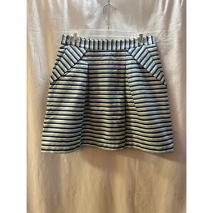 Pink Martini Striped A-Line Mini Skirt (Size M)